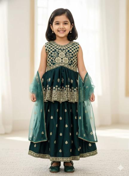 Presenting New Designer Chinon Silk Childrens wear wholesale market